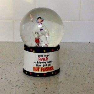 Maxine menopause snow globe.